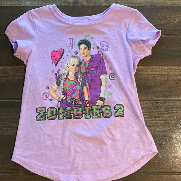 Girls Purple Disney Zombies T-Shirt